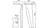 Tine for power harrows - Quick attachment