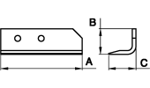 Angular blade for trencher