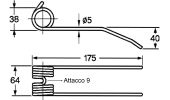 Dente a molla per giroandanatore