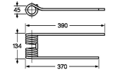 Spring for rotary tedders