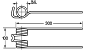 Molla per ranghinatore a cinghia/catena