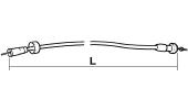 Revolution counter internal transmission cable