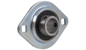 Bearing support with 2-hole sheet metal flange