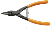 Straight nose pliers for external spring rings