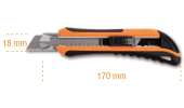 18 mm cutter supplied with 6 spare blades