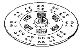 Central plate with tension springs 320x203x3.829x23x4 - 10 grooves