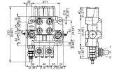 Monoblock valve 6 levers predisposed for CARRY OVER