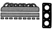 SET OF TOP-END GASKETS WITH CYLINDER HEAD GASKET FOR ONE SINGLE CYLINDER